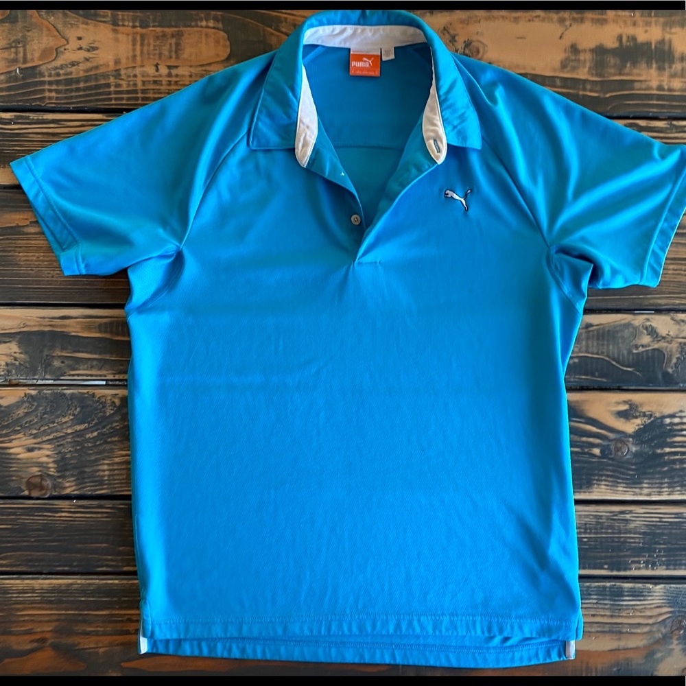 Teal Blue Puma Golf Polo